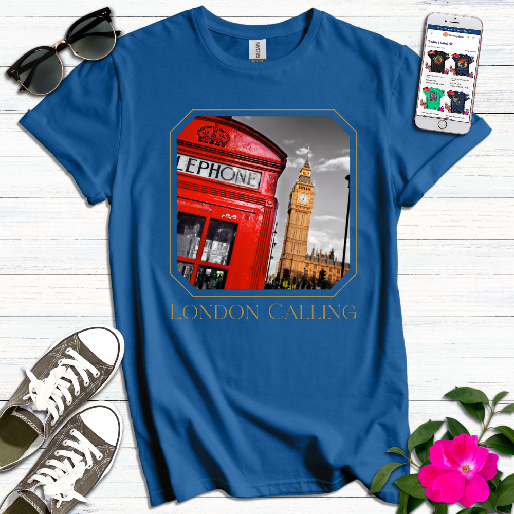 London Calling Red Phone Box T-Shirt