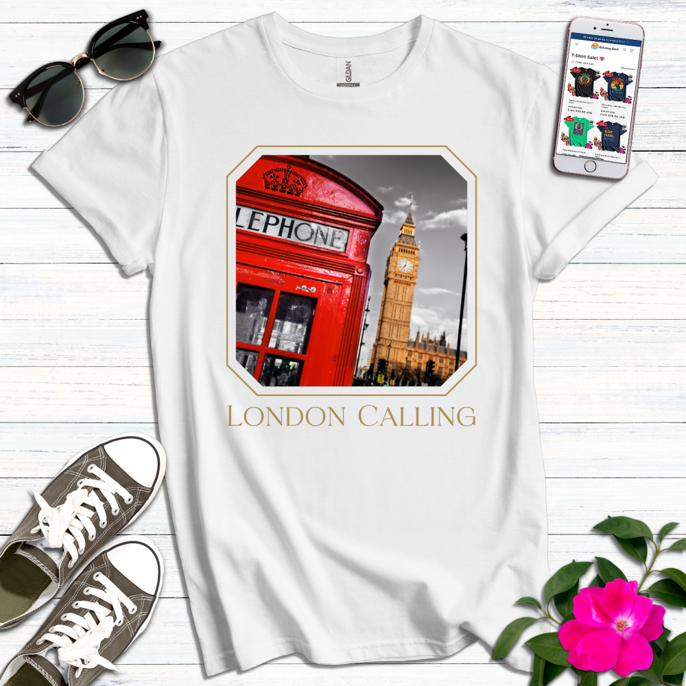 London Calling Red Phone Box T-Shirt