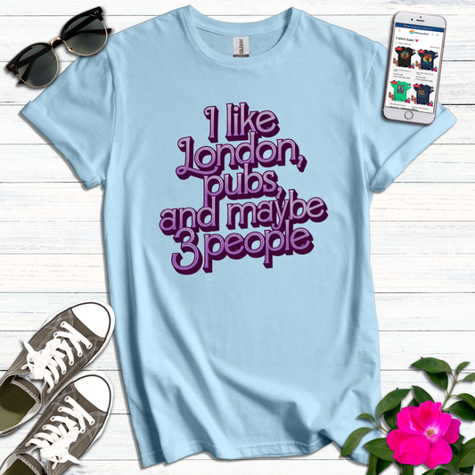 Like London Pubs Purple Typography T-Shirt