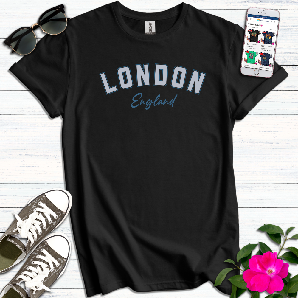 London Silver Calypso Blue Varsity T-Shirt