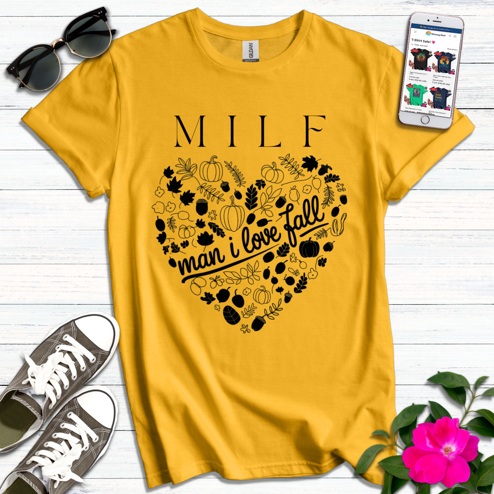 MILF Heart Fall T-Shirt