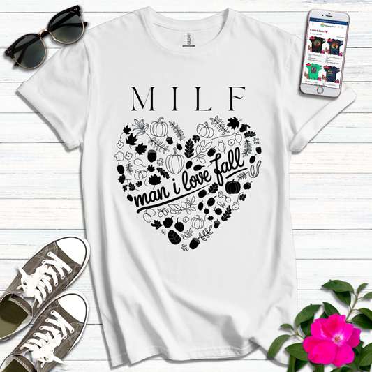 MILF Heart Fall T-Shirt