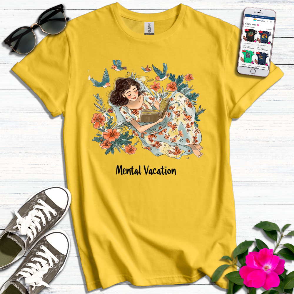 Mental Vacation Book Birds T-Shirt