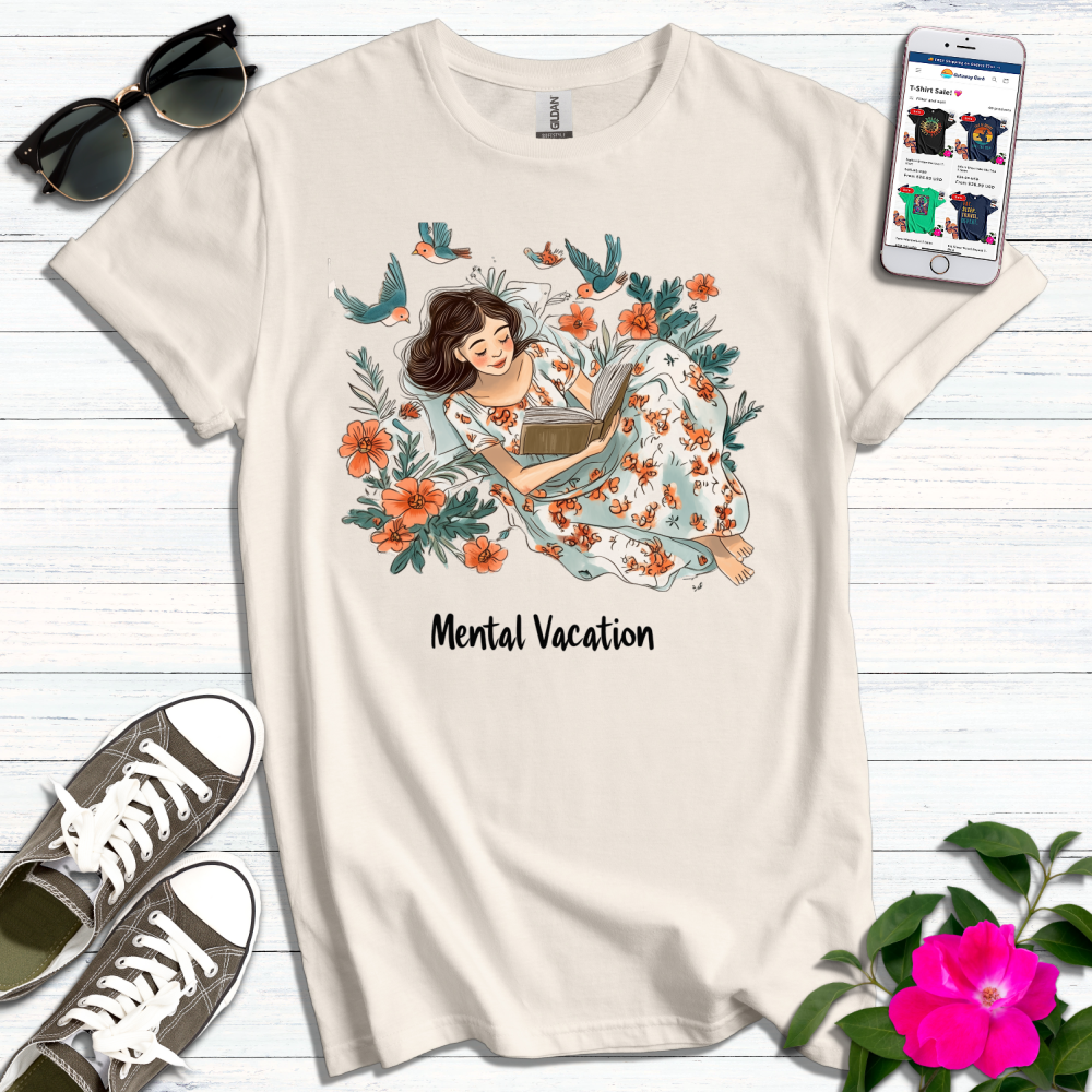 Mental Vacation Book Birds T-Shirt