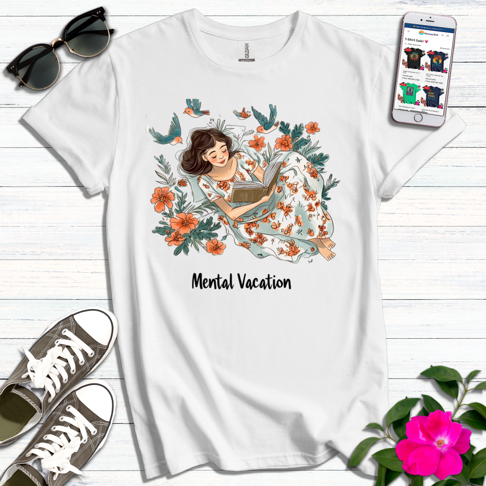 Mental Vacation Book Birds T-Shirt