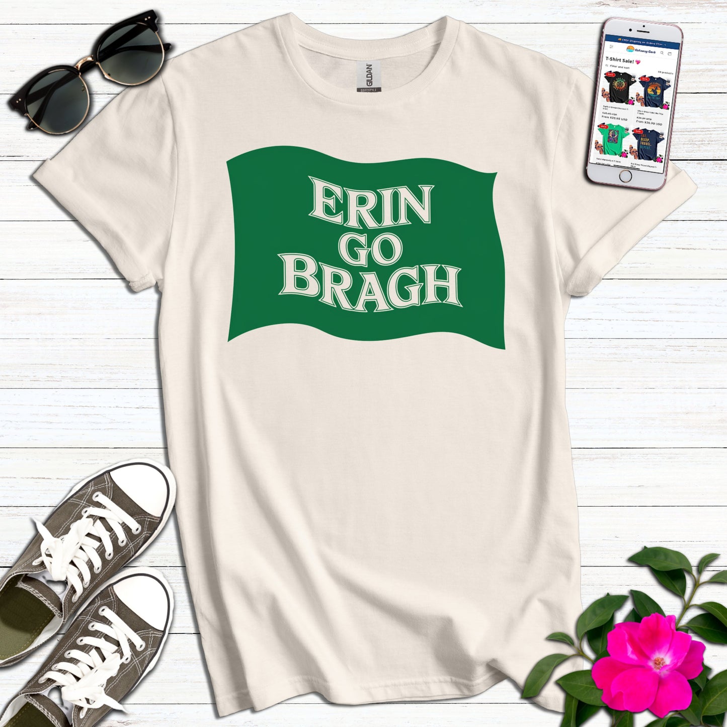 Erin Go Bragh Green Flag T-Shirt