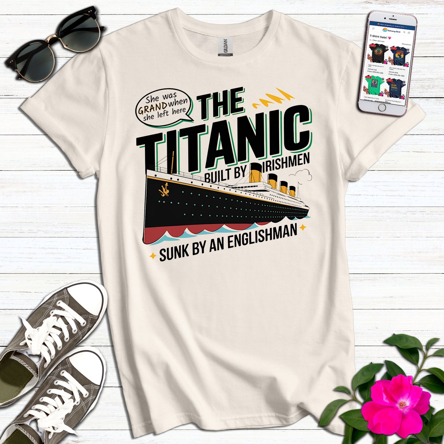 Funny Titanic Sunk Englishman T-Shirt