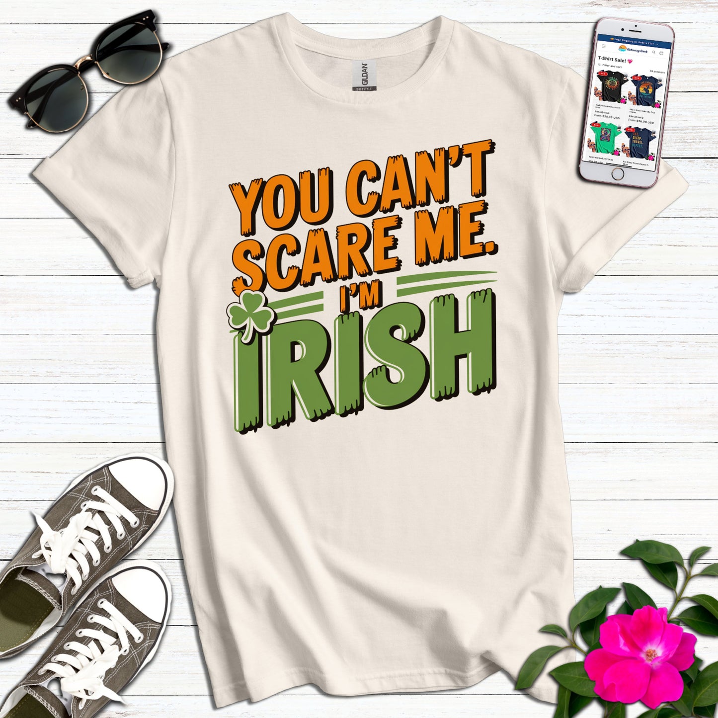 Can't Scare Me Irish T-Shirt