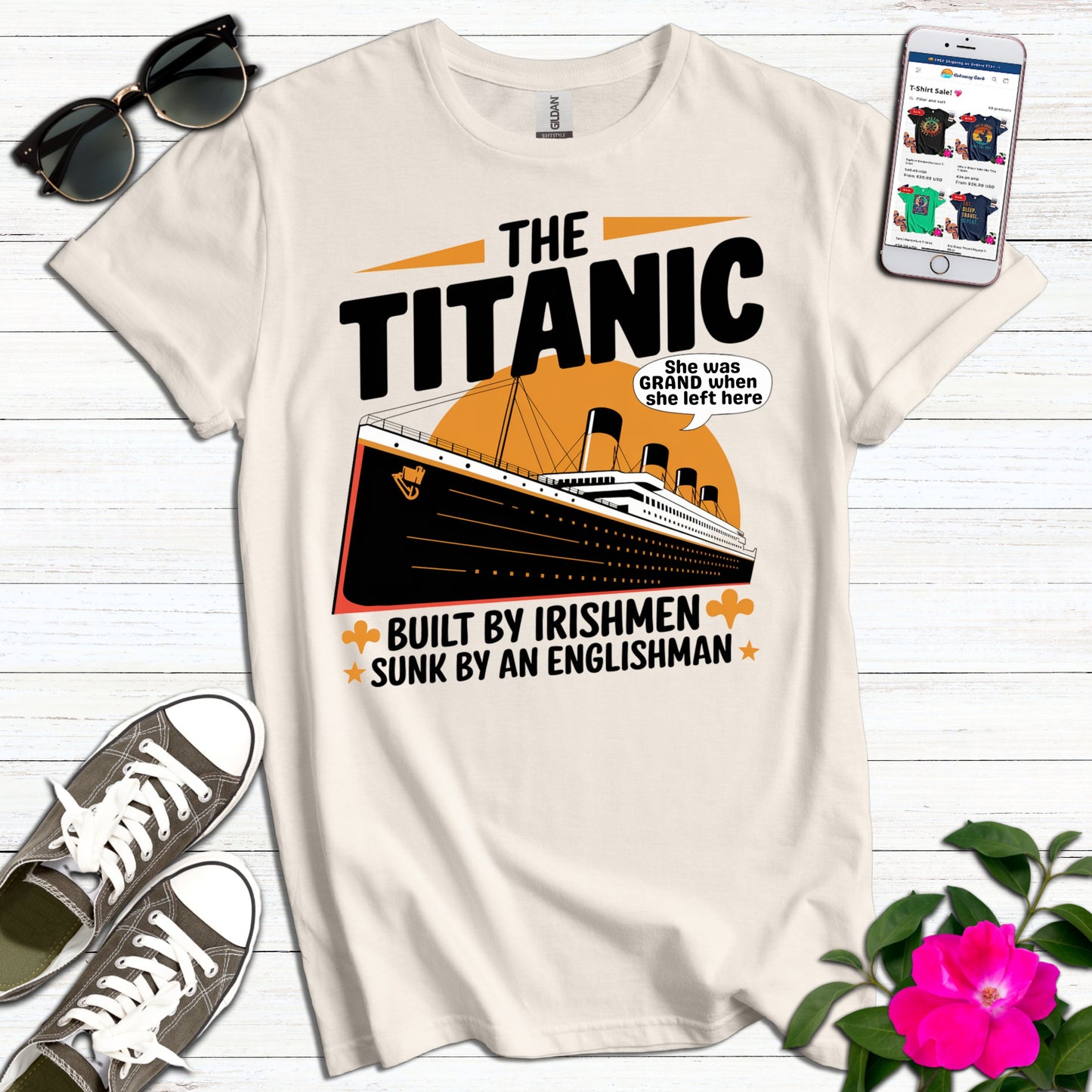 Funny Titanic Irishmen T-Shirt