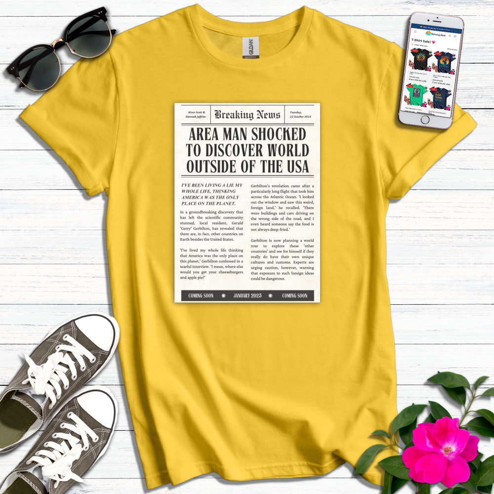 Newspaper World Outside USA T-Shirt