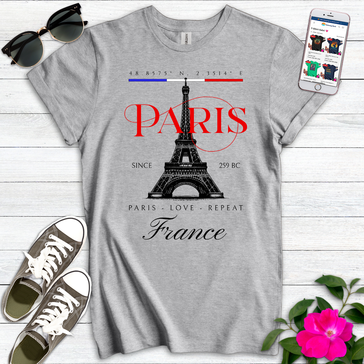 Paris Love Repeat T-Shirt