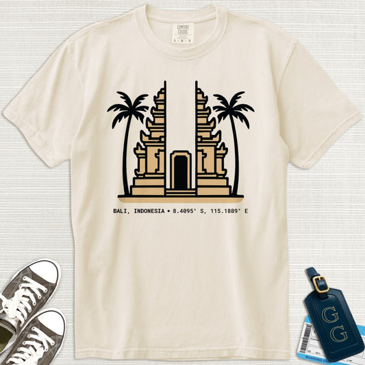 Bali Candi Bentar Minimalist T-Shirt
