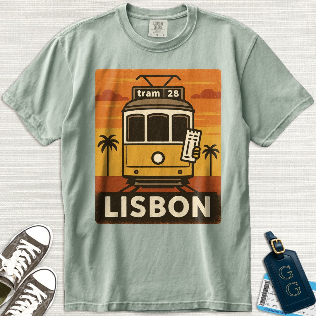 Playful Lisbon Tram 28 T-Shirt