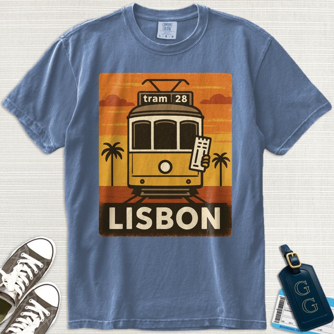 Playful Lisbon Tram 28 T-Shirt