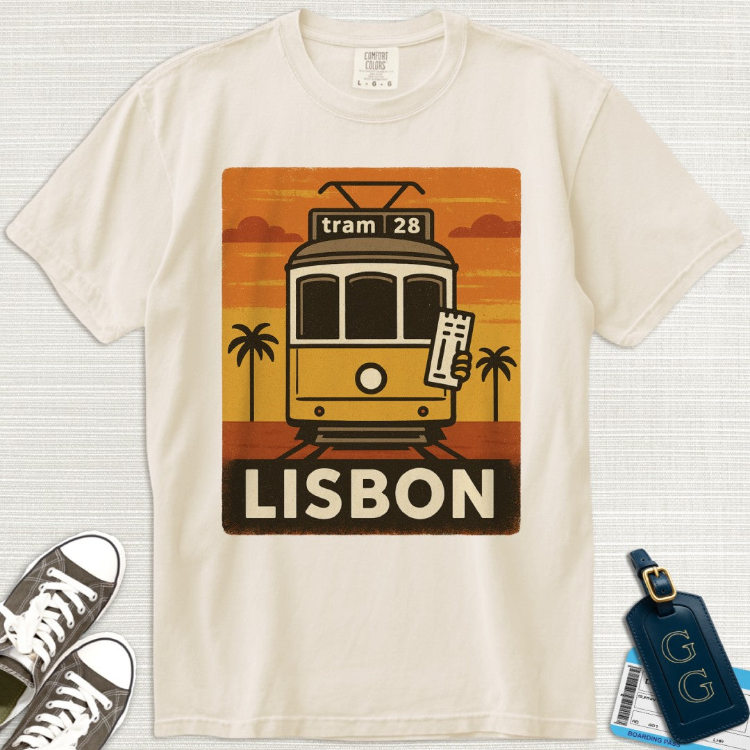 Playful Lisbon Tram 28 T-Shirt