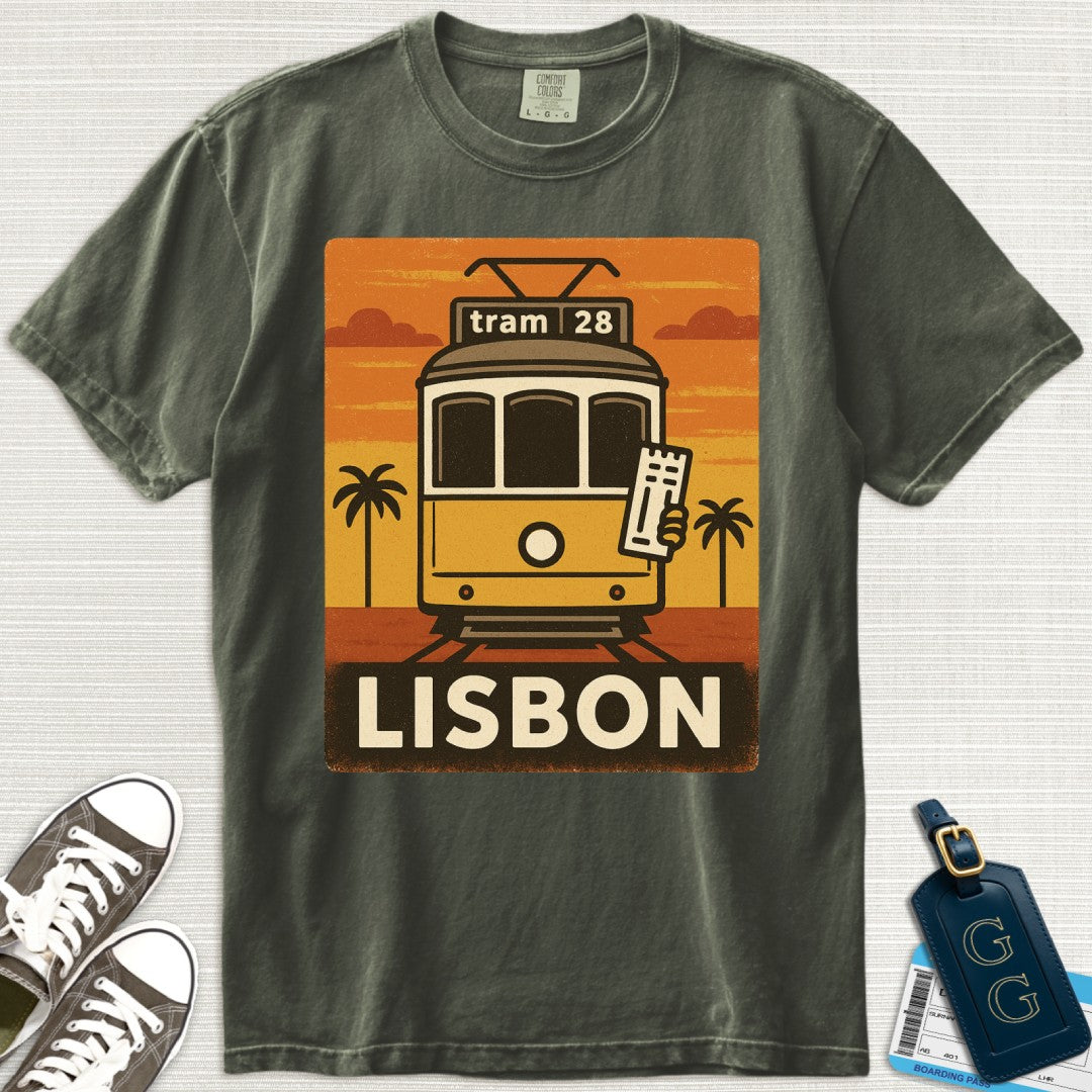 Playful Lisbon Tram 28 T-Shirt