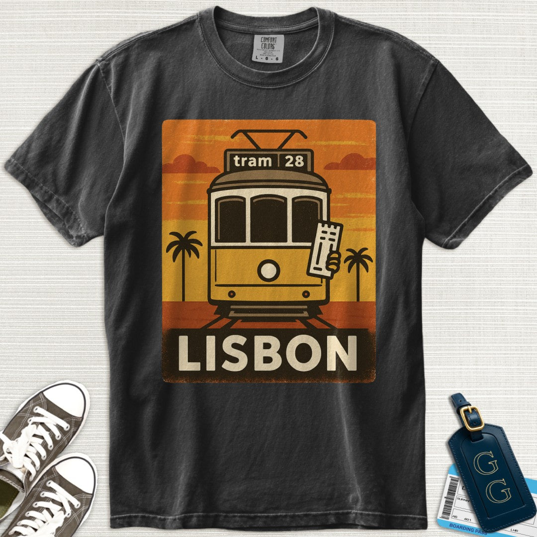 Playful Lisbon Tram 28 T-Shirt