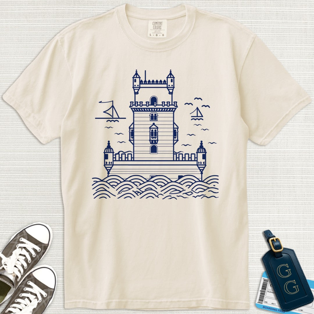 Lisbon Belém Tower Minimalist T-Shirt