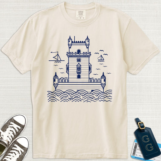 Lisbon Belém Tower Minimalist T-Shirt