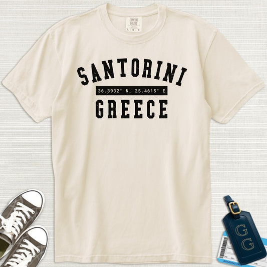 Santorini Distressed Coordinates T-Shirt