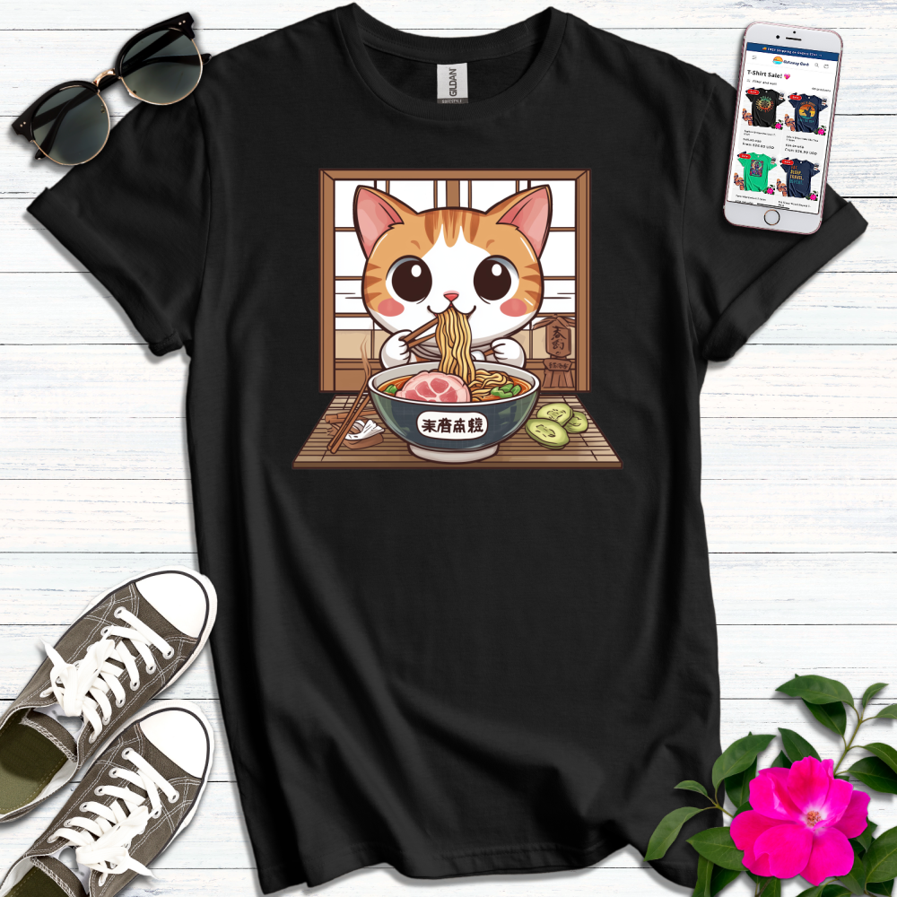 Cute Ramen Pawsitivity T-Shirt