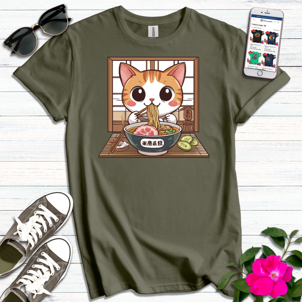 Cute Ramen Pawsitivity T-Shirt