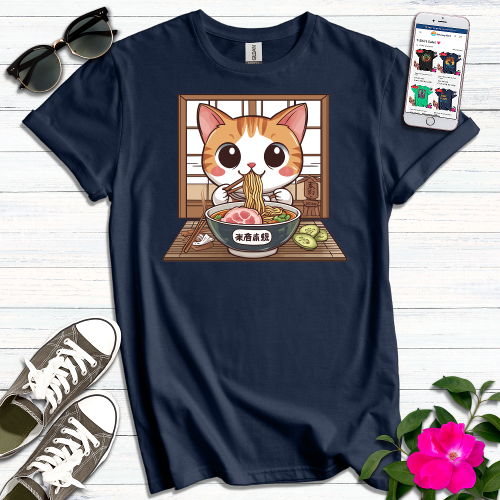 Cute Ramen Pawsitivity T-Shirt