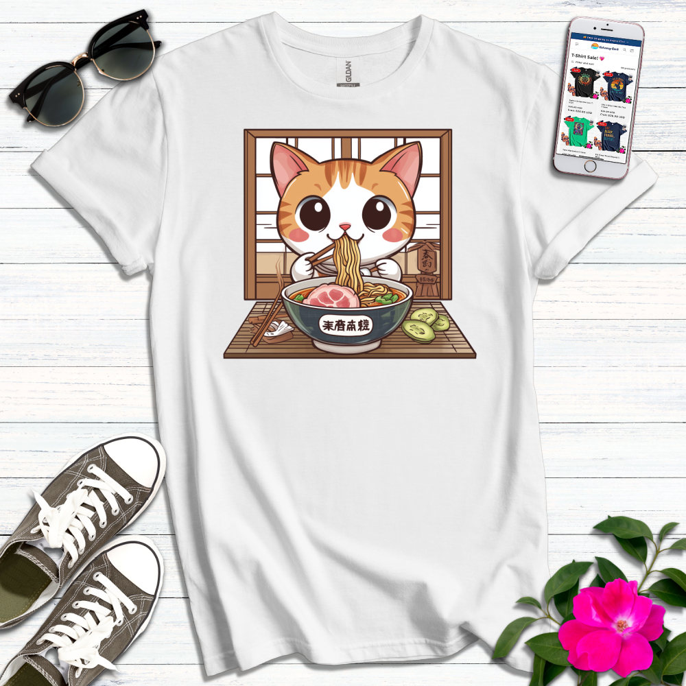 Cute Ramen Pawsitivity T-Shirt