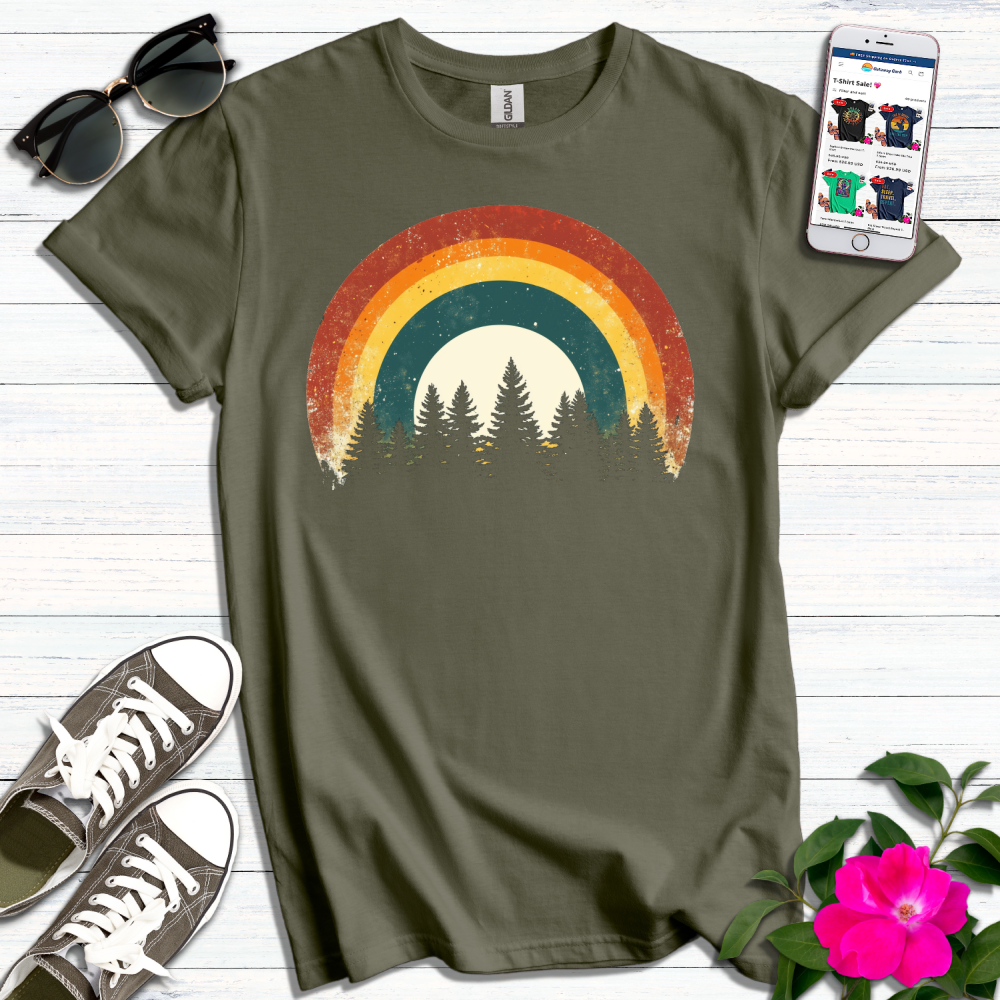 Retro Rainbow Pines T-Shirt