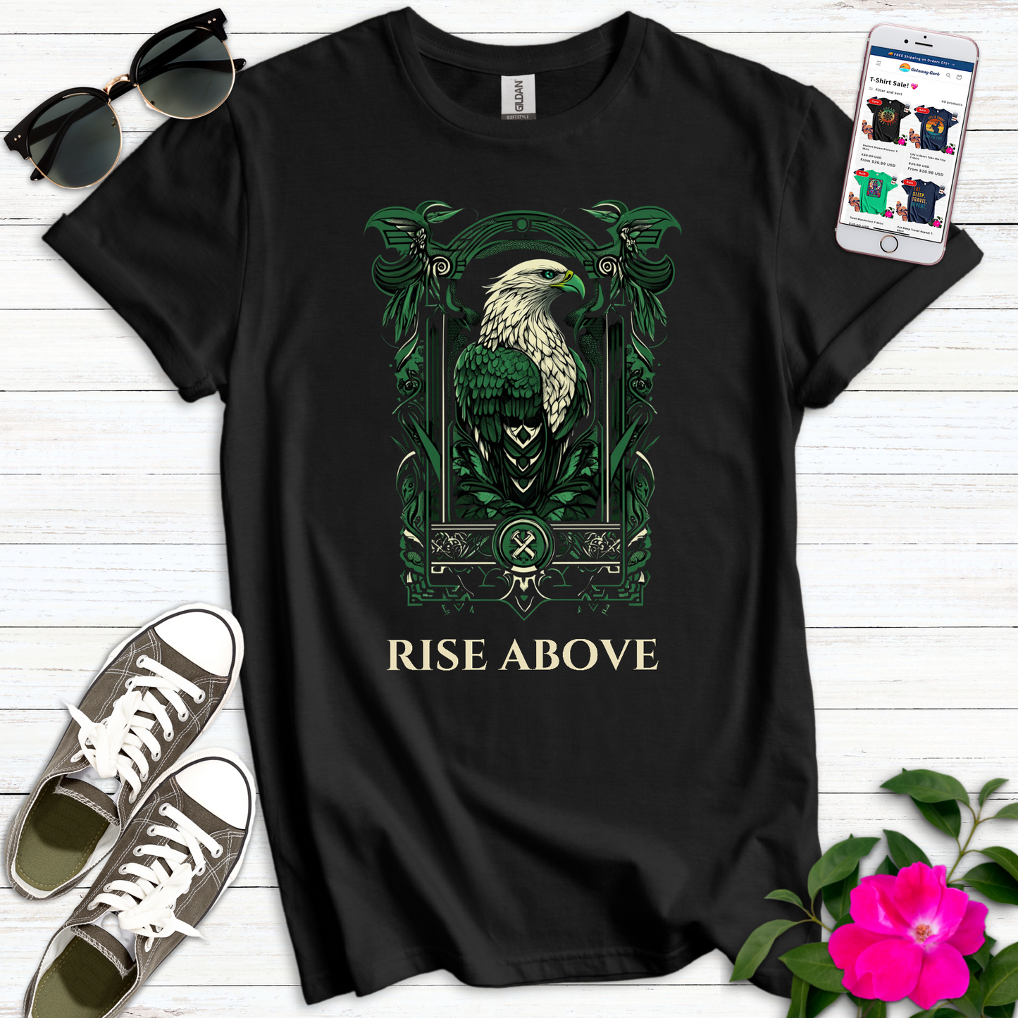 Eagle Rise Above Irish T-Shirt