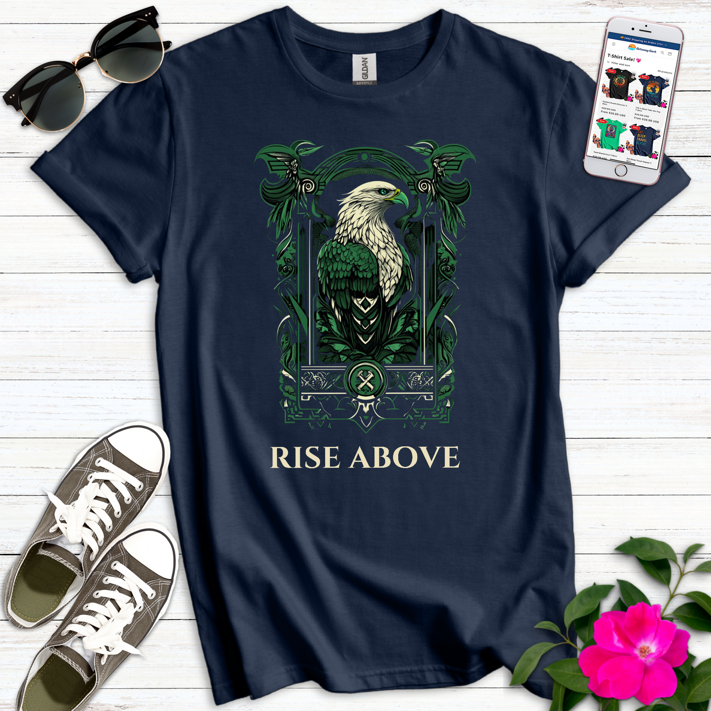 Eagle Rise Above Irish T-Shirt