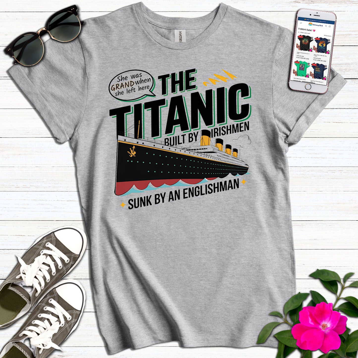 Funny Titanic Sunk Englishman T-Shirt