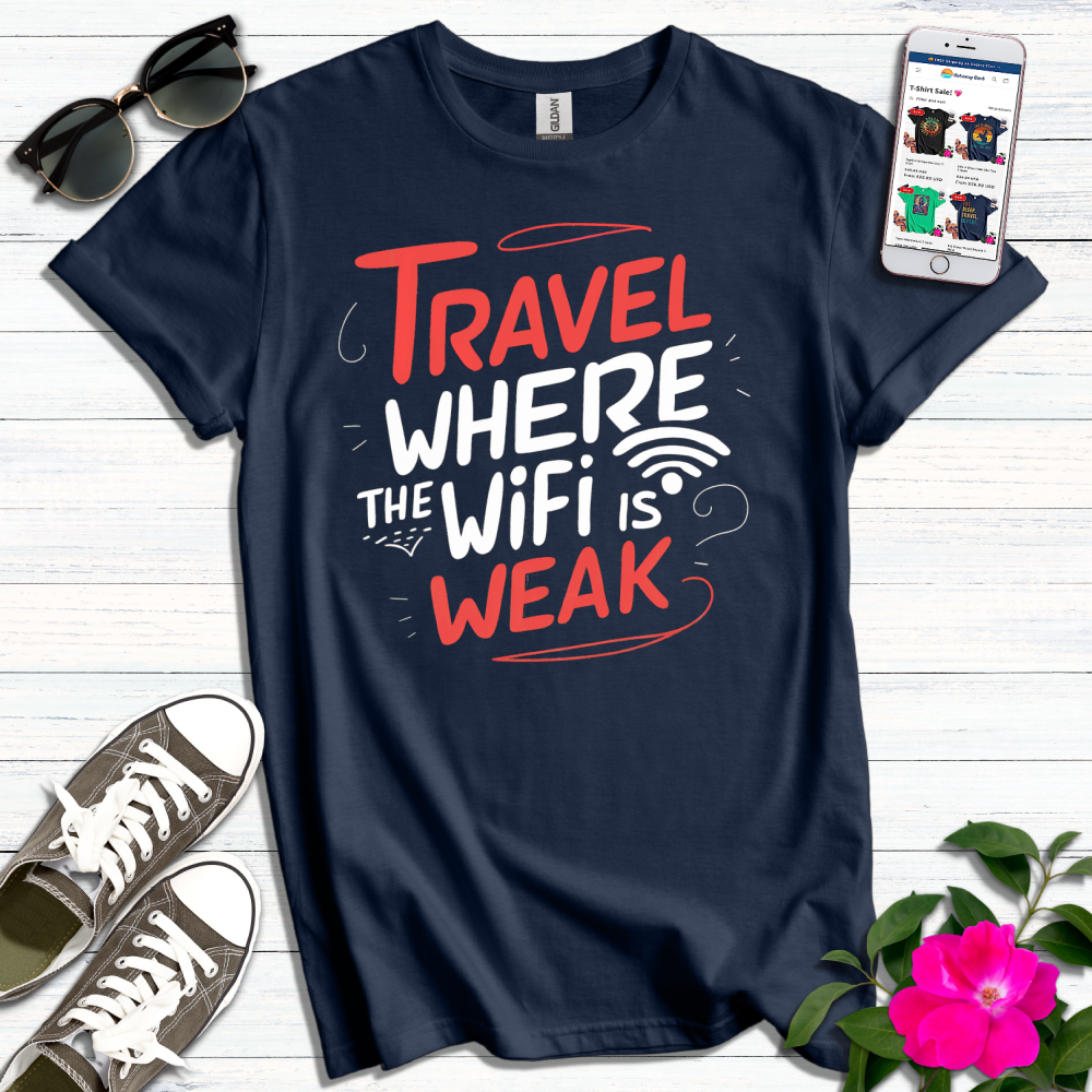 Travel Where the Wifi is Weak T-Shirt