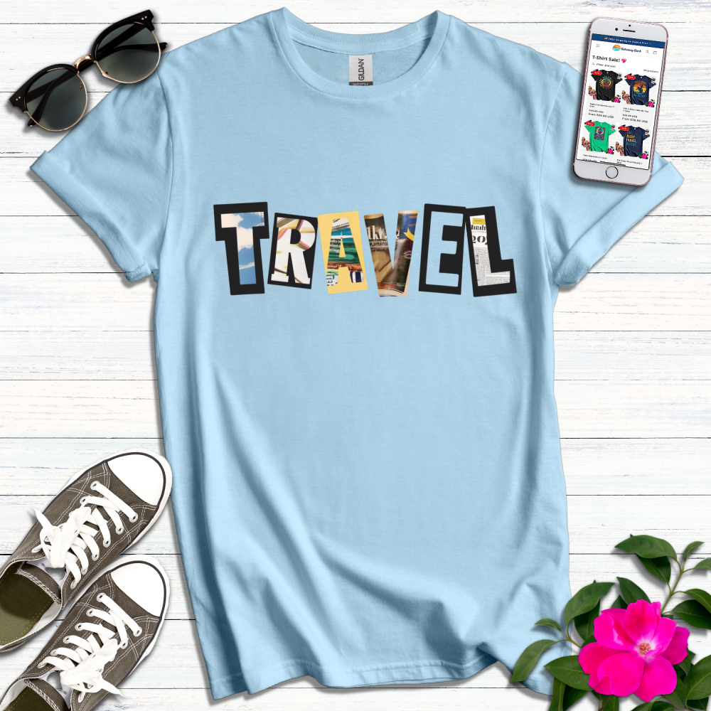 Travel Magazine Cutout T-Shirt