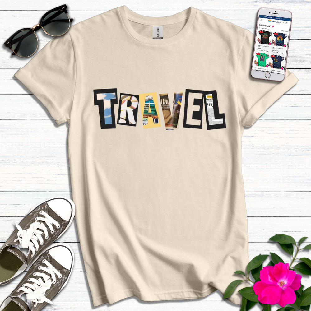 Travel Magazine Cutout T-Shirt