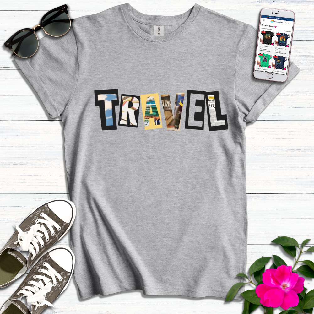 Travel Magazine Cutout T-Shirt