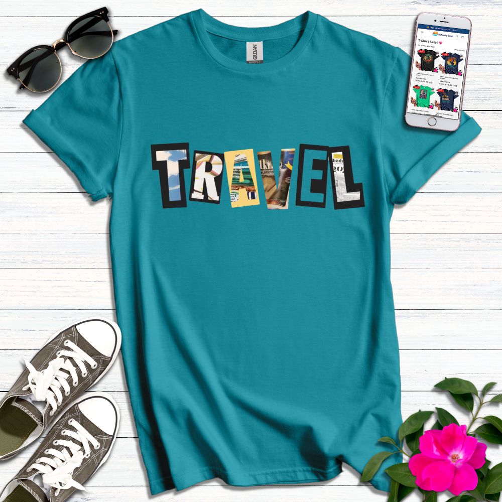 Travel Magazine Cutout T-Shirt