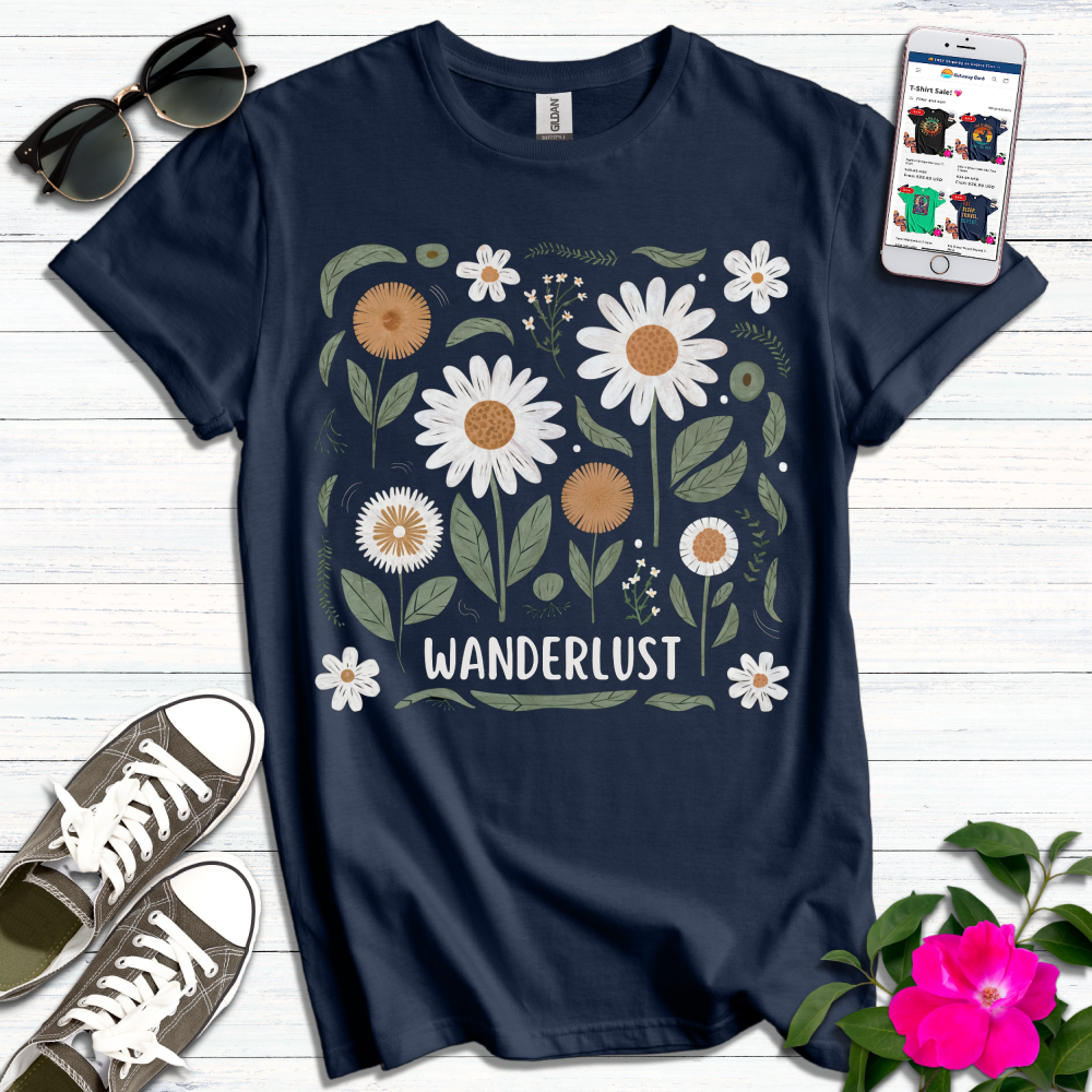 Wanderlust Boho Flowers T-Shirt