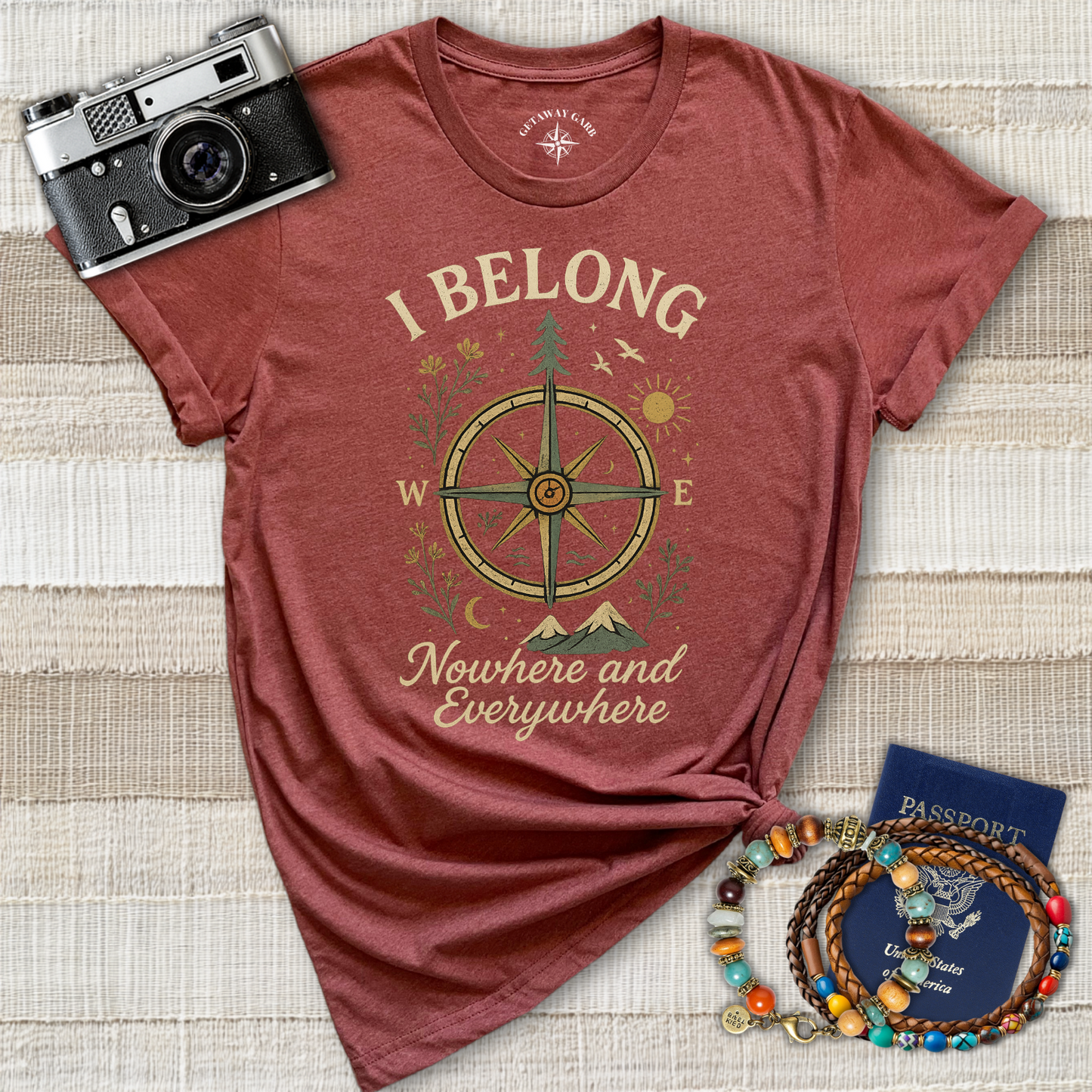 Belong Nowhere Everywhere Compass T-Shirt