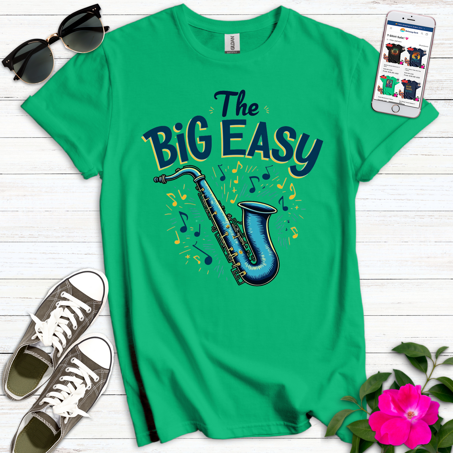 The Big Easy Sax T-Shirt