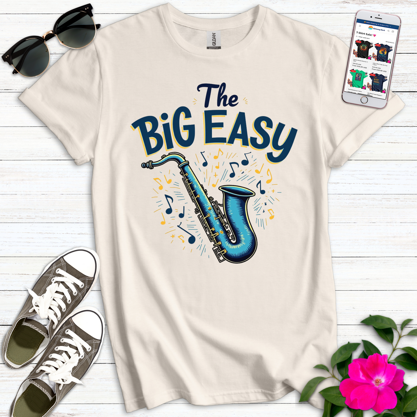 The Big Easy Sax T-Shirt