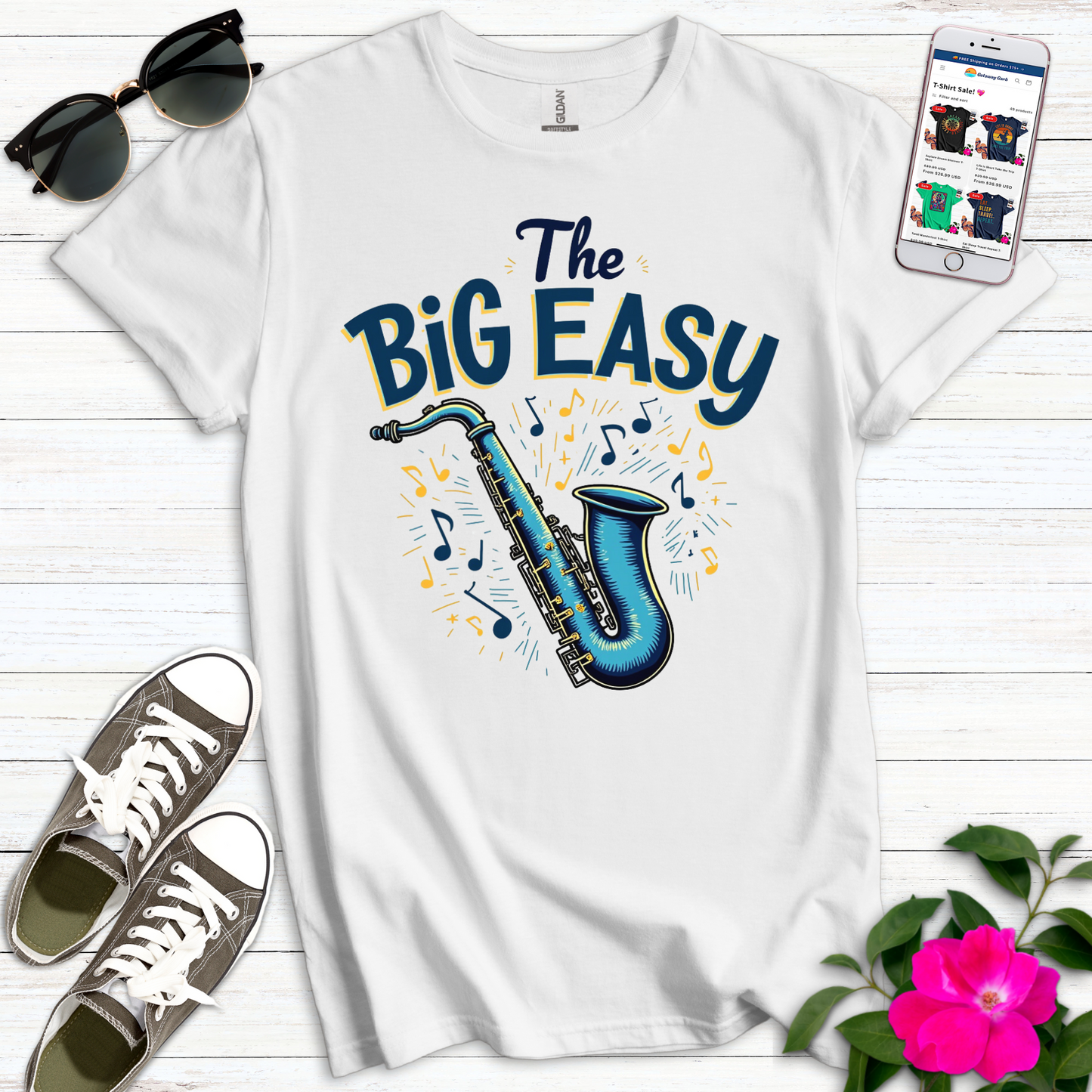 The Big Easy Sax T-Shirt