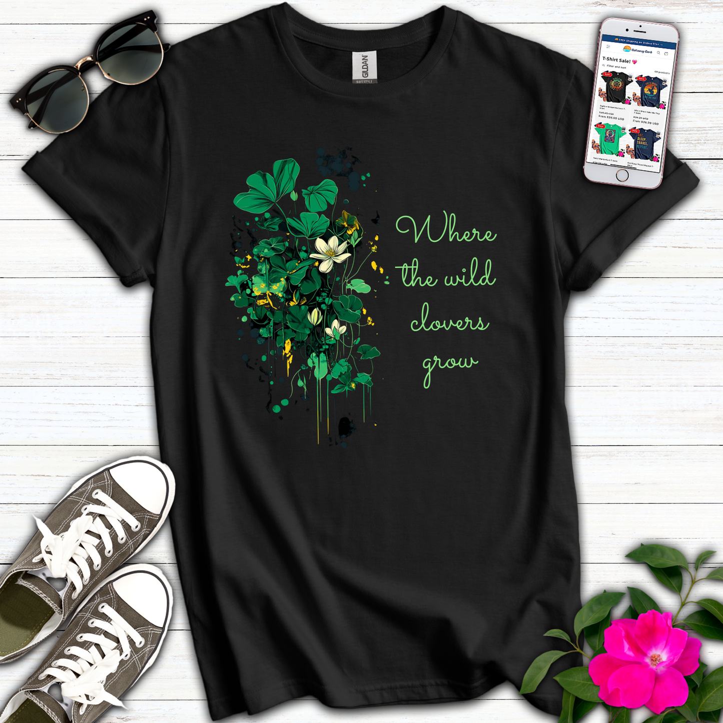 Where Wild Clovers Grow T-Shirt