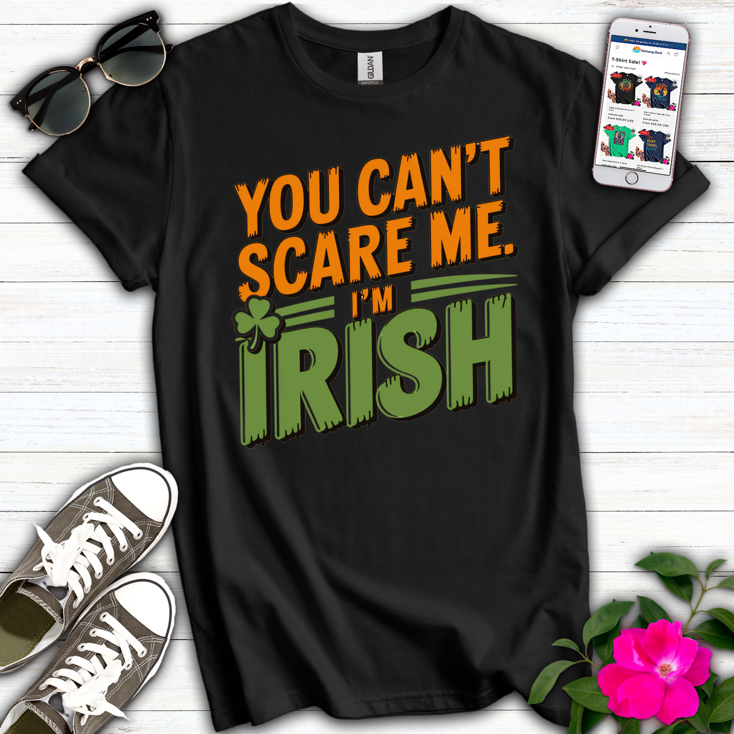 Can't Scare Me Irish T-Shirt