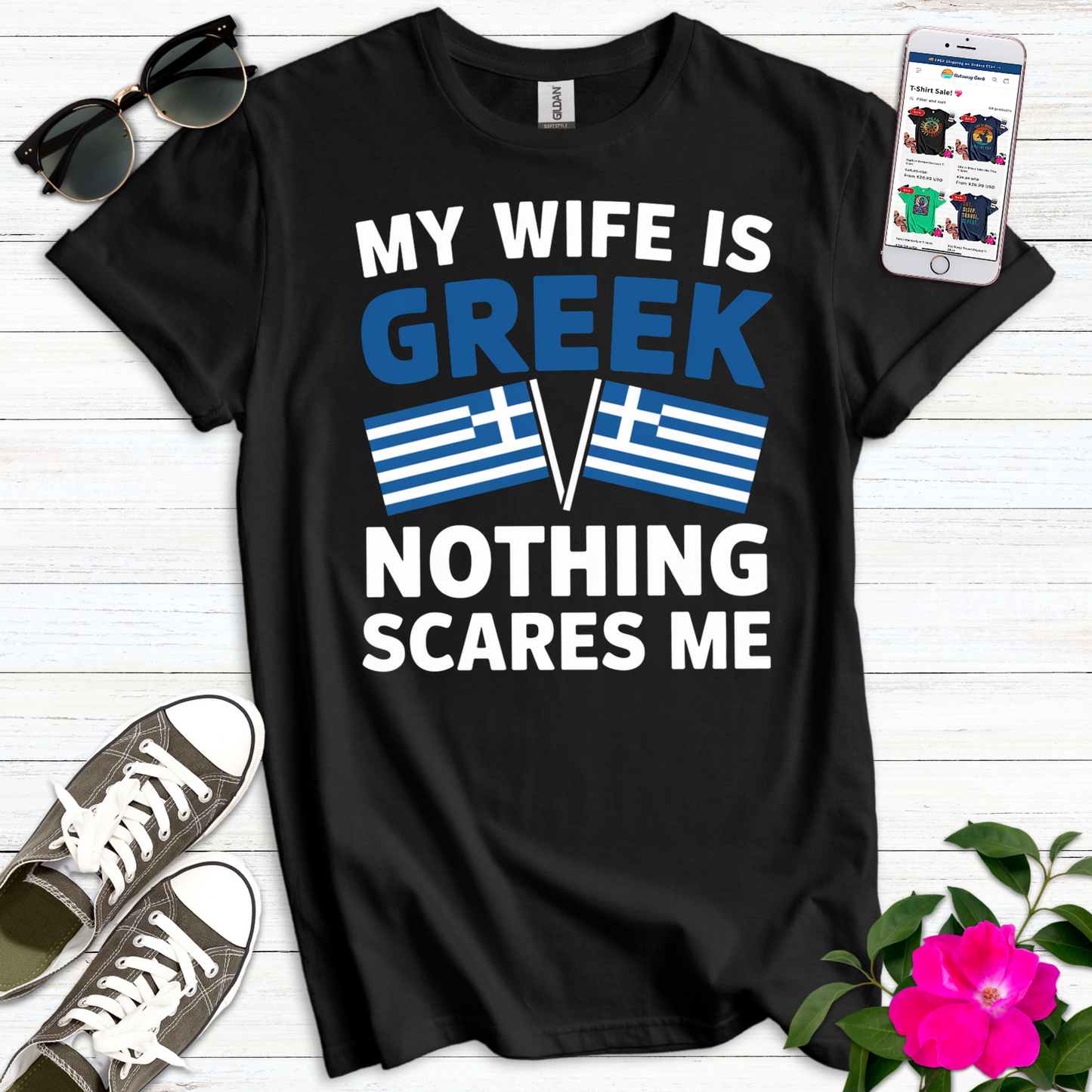 Funny Wife is Greek T-Shirt