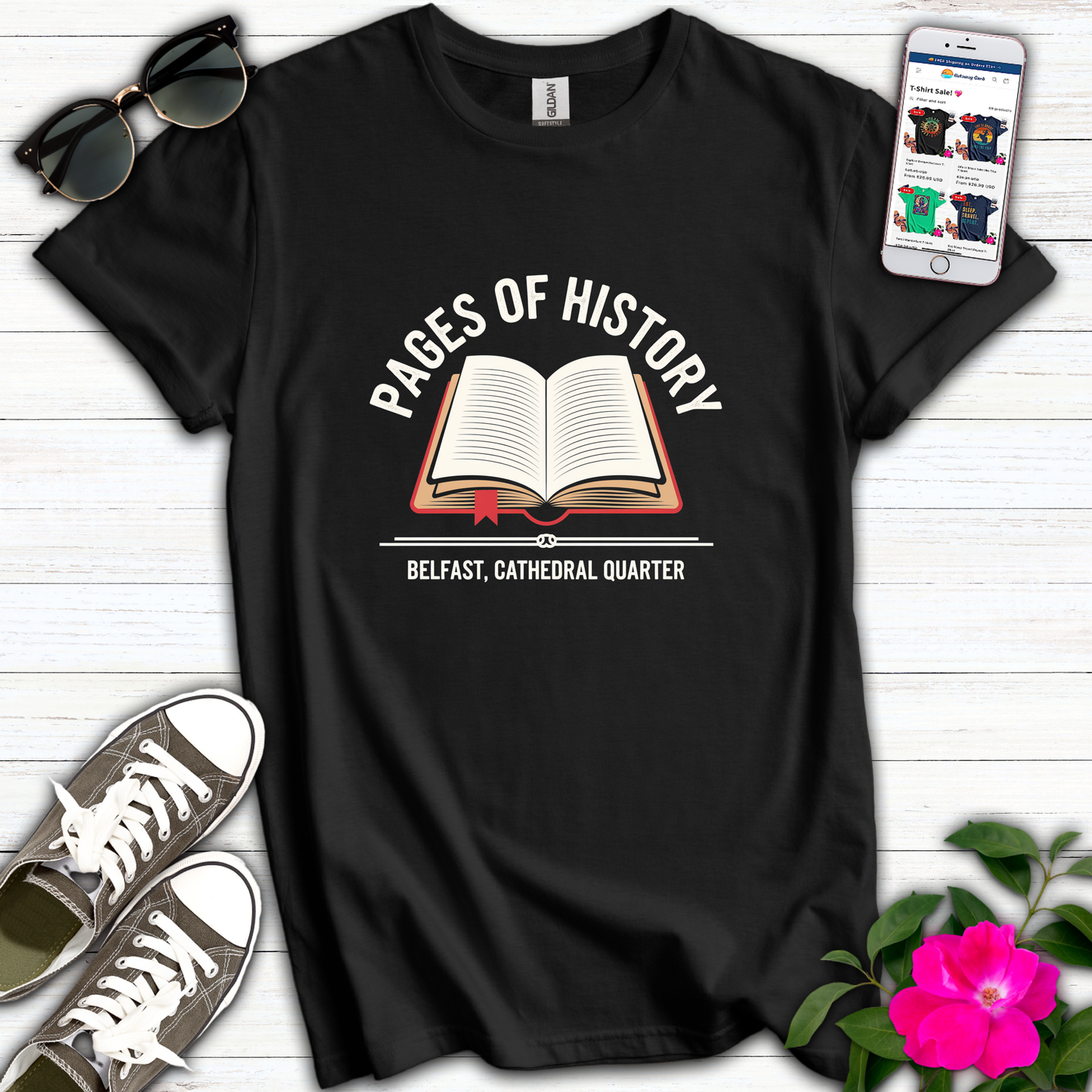 Pages of History Bookshop T-Shirt