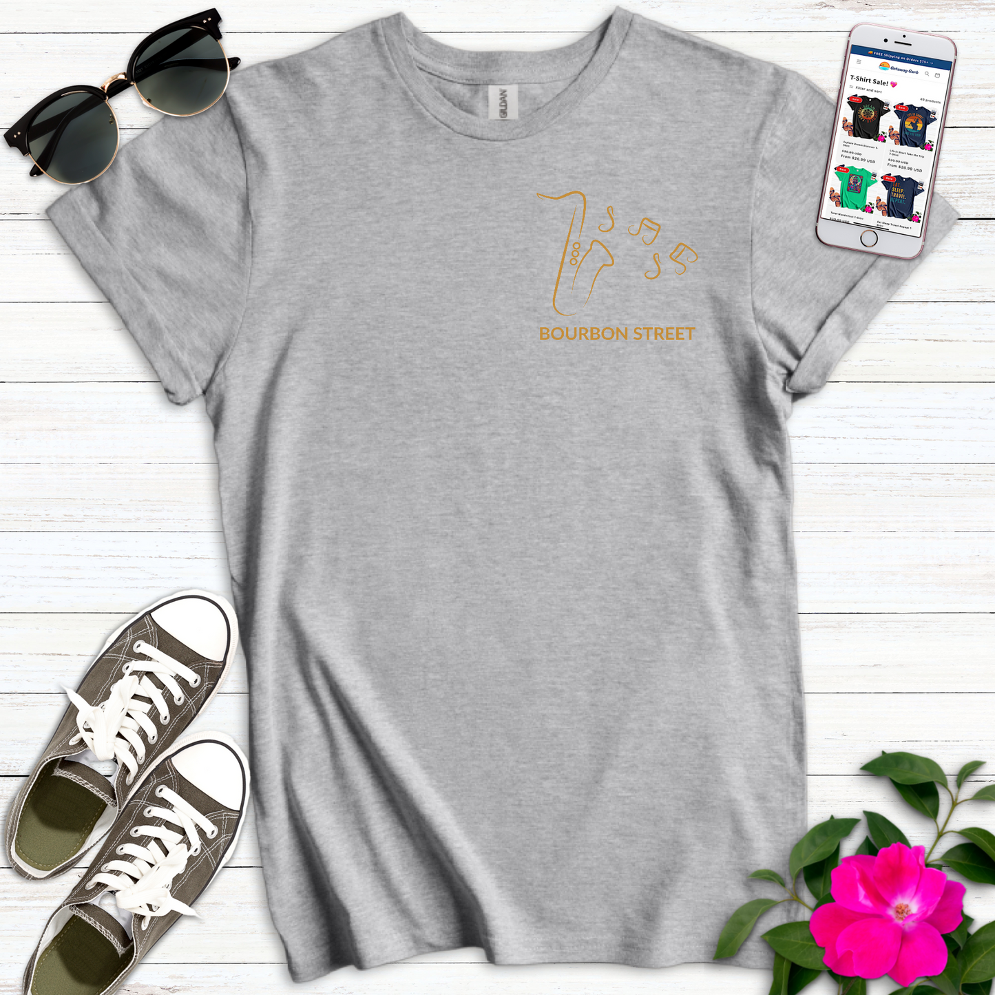 Trendy Minimalist Bourbon Street T-Shirt