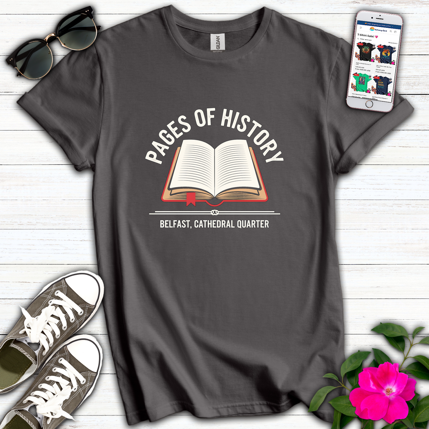 Pages of History Bookshop T-Shirt