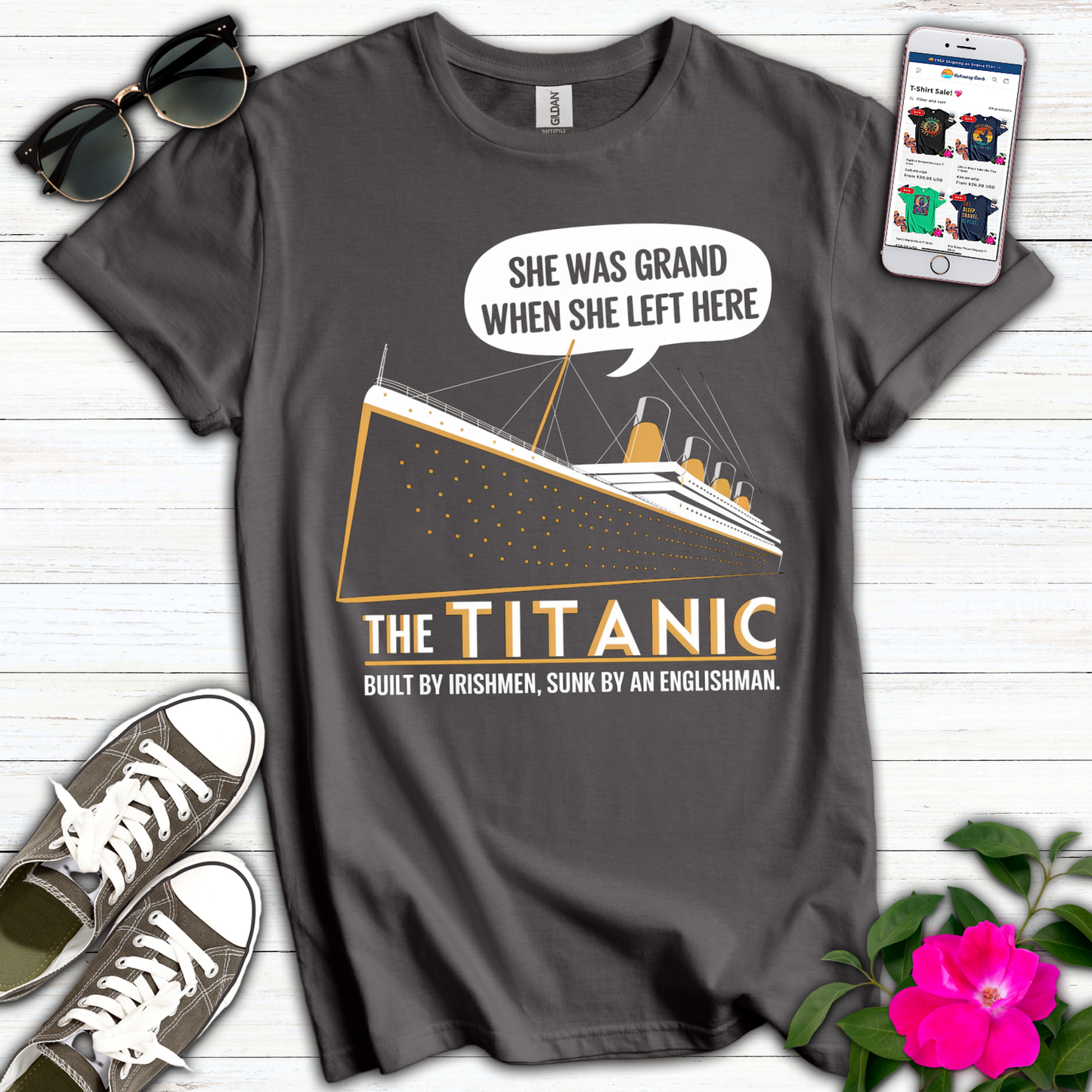 Funny Titanic Built Irishmen T-Shirt