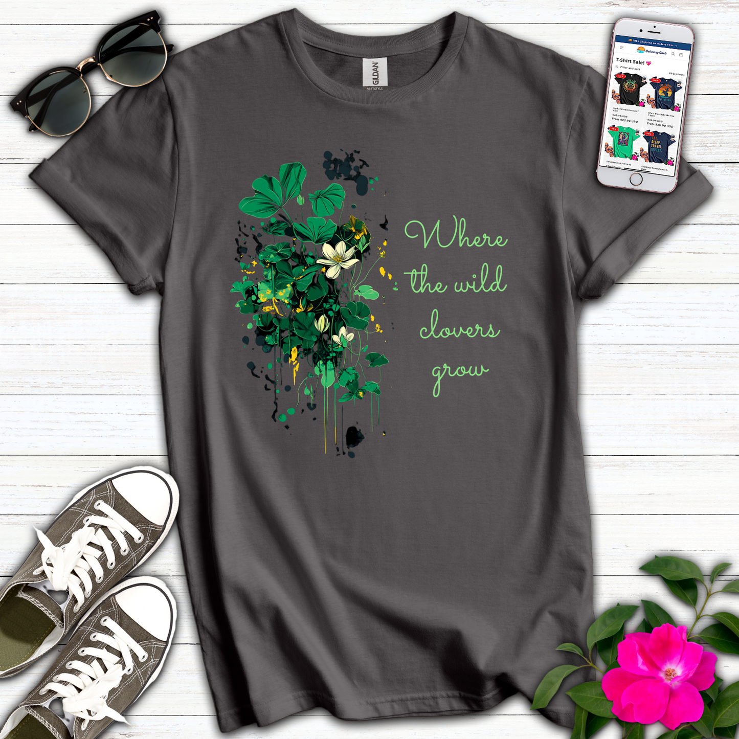 Where Wild Clovers Grow T-Shirt